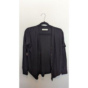 Abercrombie & Fitch XS Button Minimalist Cardigan Black Preppy